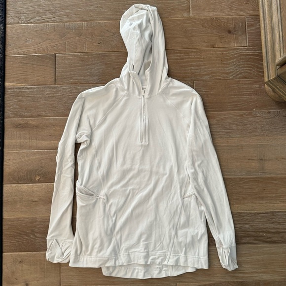 Lululemon White Half Zip Hoodie Jacket - Picture 1 of 4